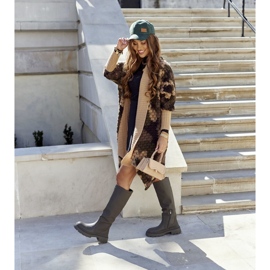 S.Barski Női magas csizma hadsereg zöld 1