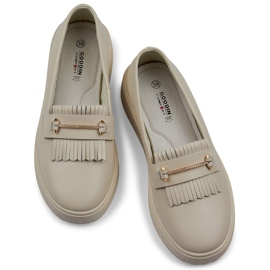 Női bézs bőrcipő 1