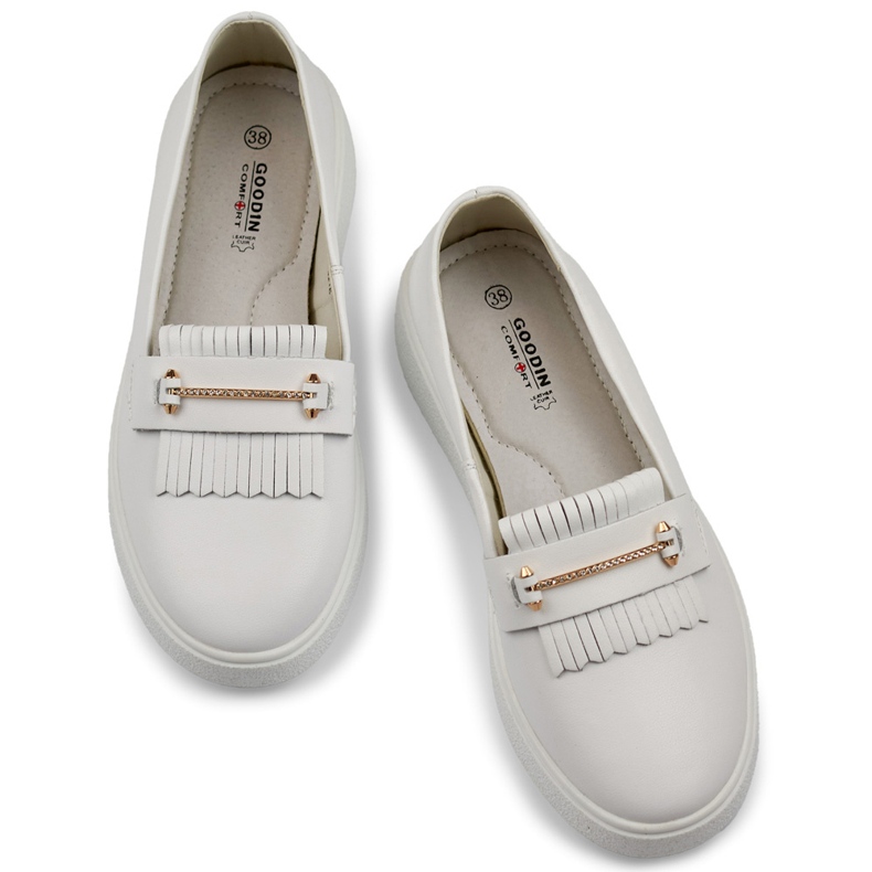 Női fehér bőrcipő 1