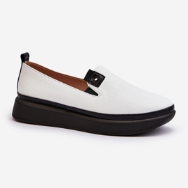Vinceza Női bőr espadrillák a White Tigera platformon fehér 1