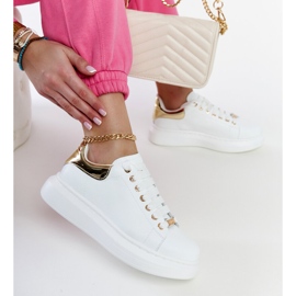 Fehér tornacipő a GOE LL2N4011 platformon 1