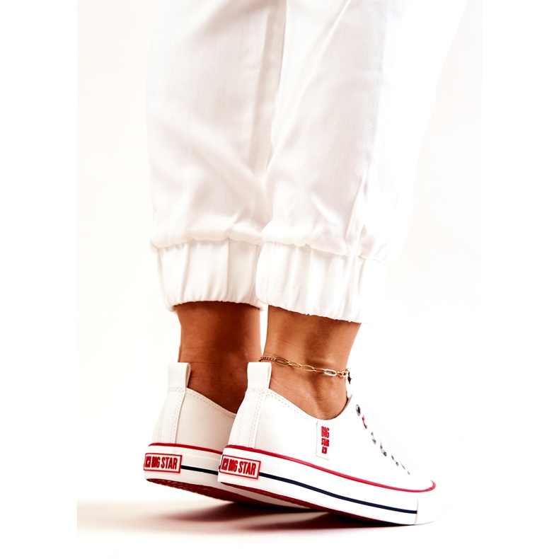 Bőr tornacipő Big Star JJ274130 fehér 3