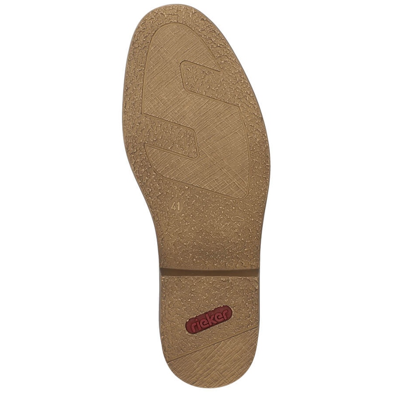 Bőr kényelmes férfi cipő, elegáns, áttört, sötétkék Rieker 13431-14 1