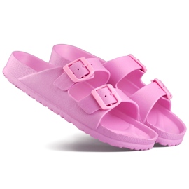 Rózsaszín flip-flop két csattal 2