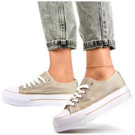 Szürke női tornacipő vastag talppal 1