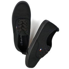 Fekete tornacipő fekete talppal, női tornacipő 1