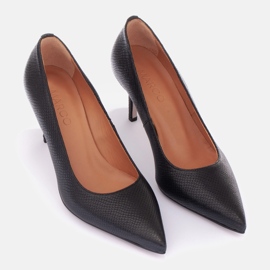 Marco Shoes Eleve magassarkú fekete 1