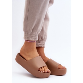 Női papucs, vastag talppal, barna Oreithano 2