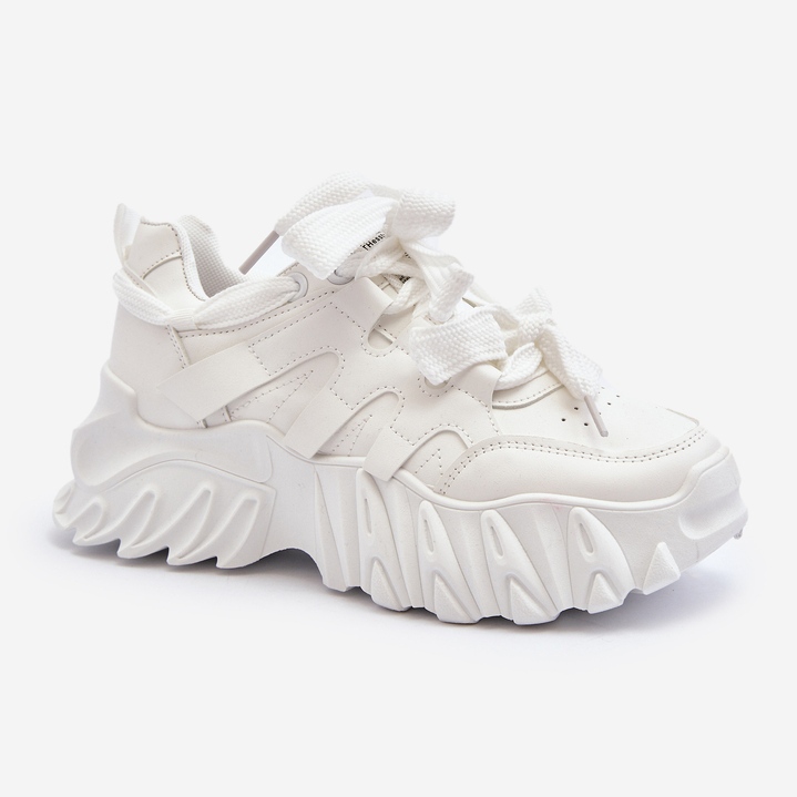 Női tornacipő vaskos talppal, fehér Ellerai 1