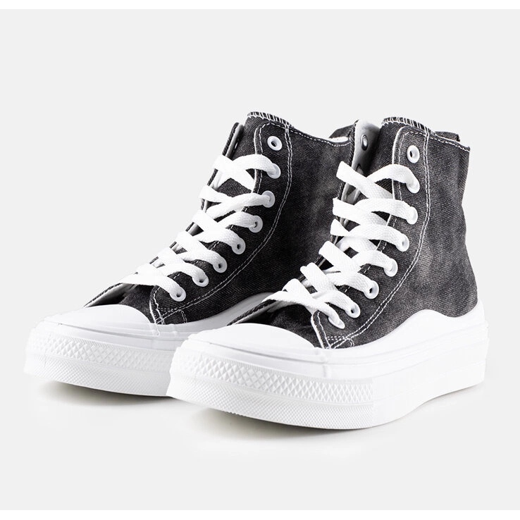 Fekete Frederick platform tornacipő 1