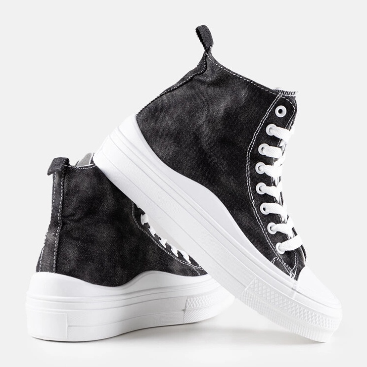 Fekete Frederick platform tornacipő 2