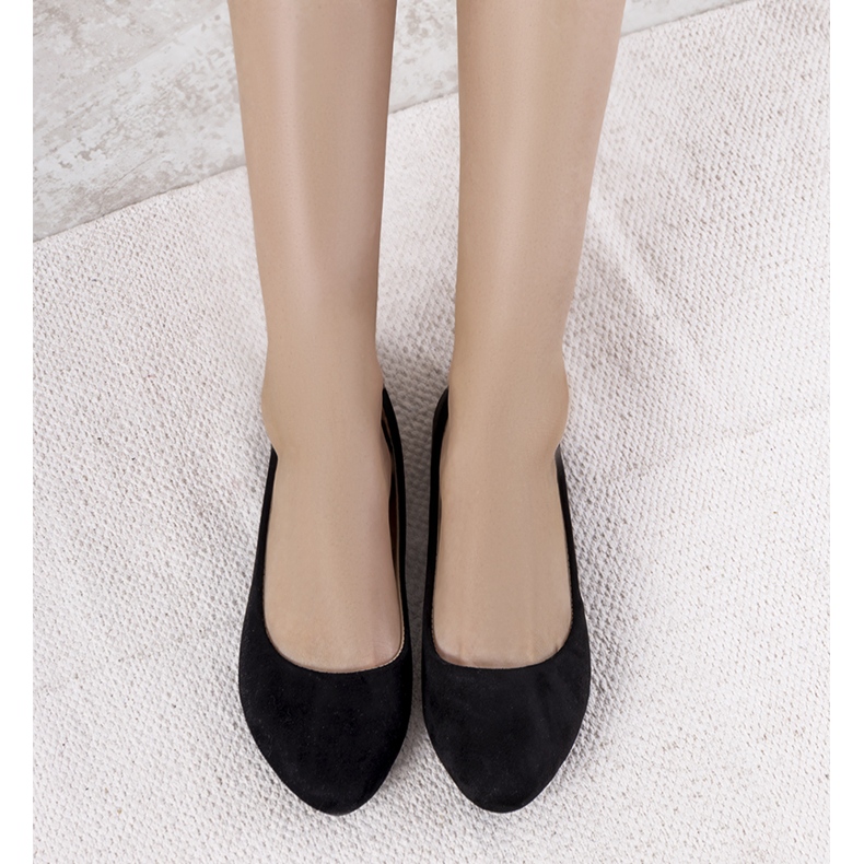 Julie fekete fényes balerinák nőknek 1