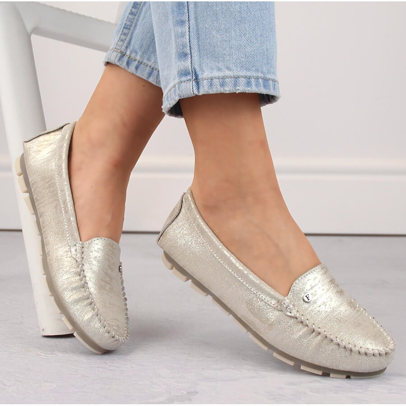 Filippo DP2037/24 GO bőr női mokaszinok bézs 1