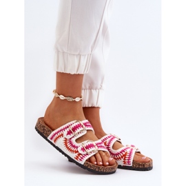 Női papucs parafa talppal, fehér Fannea 2