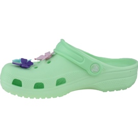 Crocs Classic Butterfly Charm Clog Jr 206179-3TI zöld 1