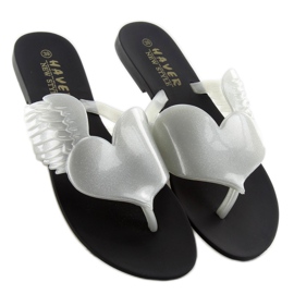 Meliski Repülő szív KM116 FEKETE / EZÜST fehér 2