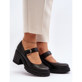 Zazoo 20166 bőr szivattyúk fekete 2