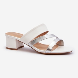 Női alacsony sarkú papucs fehér Rosila 1