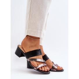 Női alacsony sarkú flip-flop fekete Rosila 2