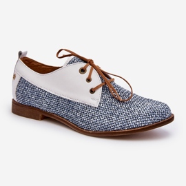 Női bőr lapos cipő Maciejka 06461-17 kék 1