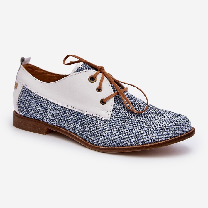 Női bőr lapos cipő Maciejka 06461-17 kék 1