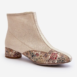 Fonott magassarkú csizma Maciejka 04937-22 világos bézs 2 Fonott magassarkú csizma Maciejka 04937-22 világos bézs 2