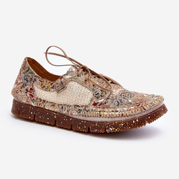 Mintás Női Cipők Maciejka 06347-04 Bézs 1