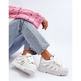 Zazoo 2F-7033 tornacipő masszív platformon, fehér 2 Zazoo 2F-7033 tornacipő masszív platformon, fehér 2