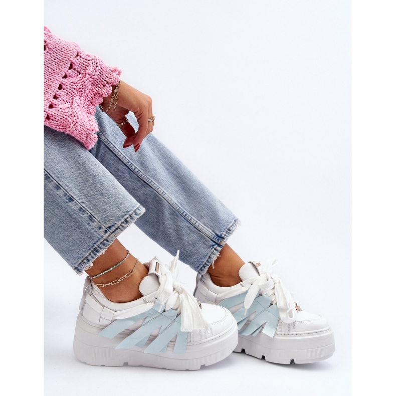 Zazoo 2F-7033 tornacipő masszív platformon, kék 2