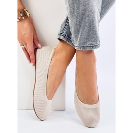 Cavaday Beige zoknis balerinák bézs 2