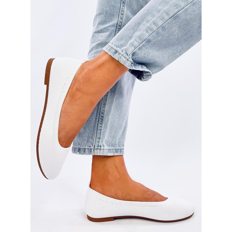 Cavaday White zoknis balerinák fehér 2