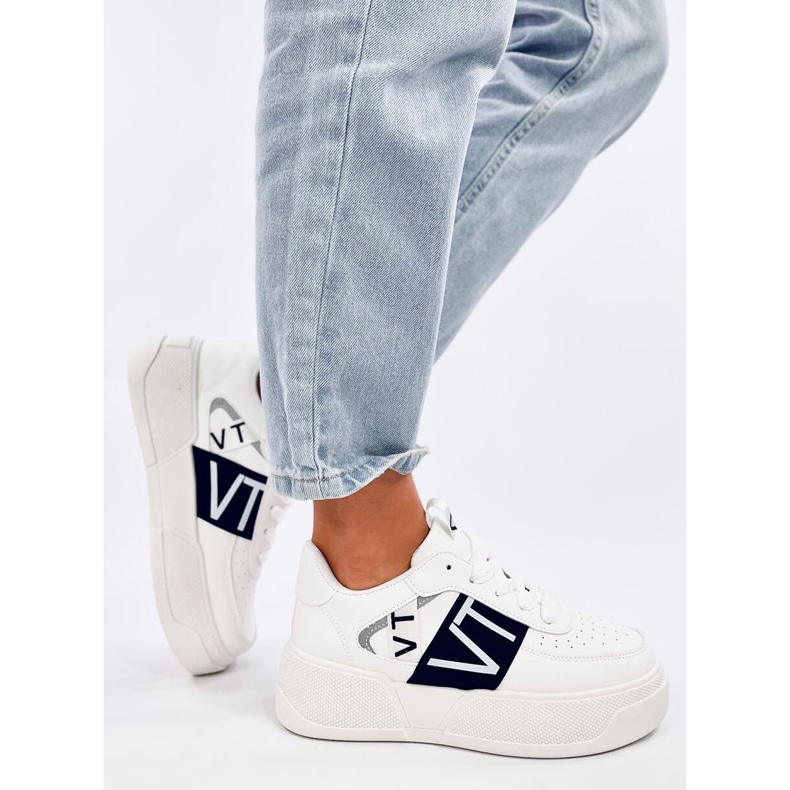 Sterry White Black platform tornacipő fehér 2