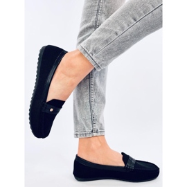 Yuriko Nero puha női mokaszinok fekete 1