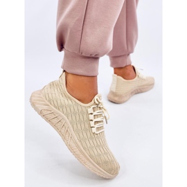 Barkes Bézs zoknis sportcipő 2