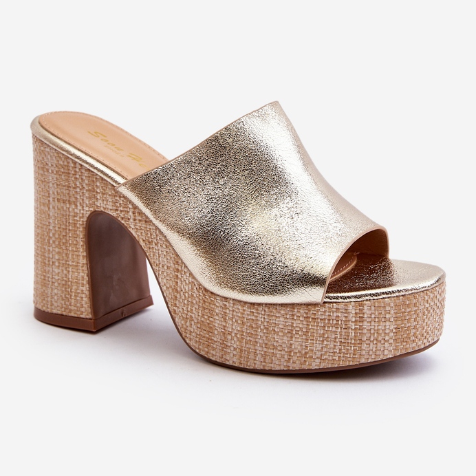 Női magassarkú szandál, arany, Siobhan aranysárga 2