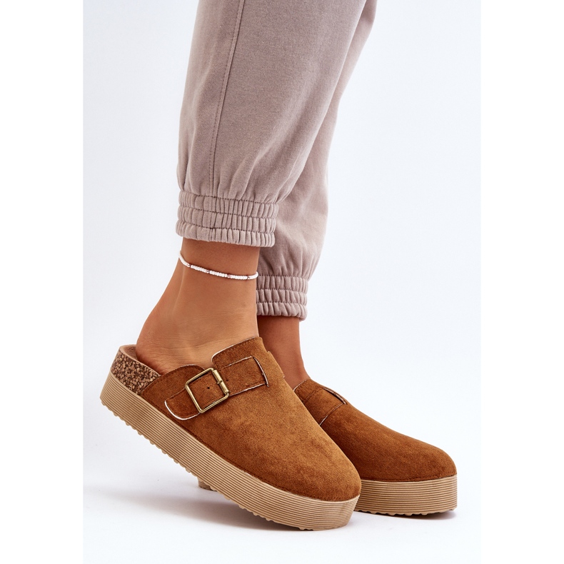 Női Camel Jorffia Platform klumpa barna 2