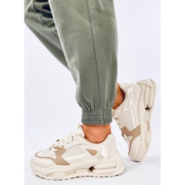 Lancasi Beige Khaki női tornacipő bézs 2