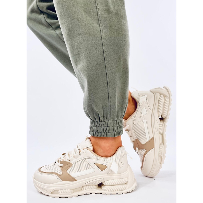 Lancasi Beige Khaki női tornacipő bézs 2