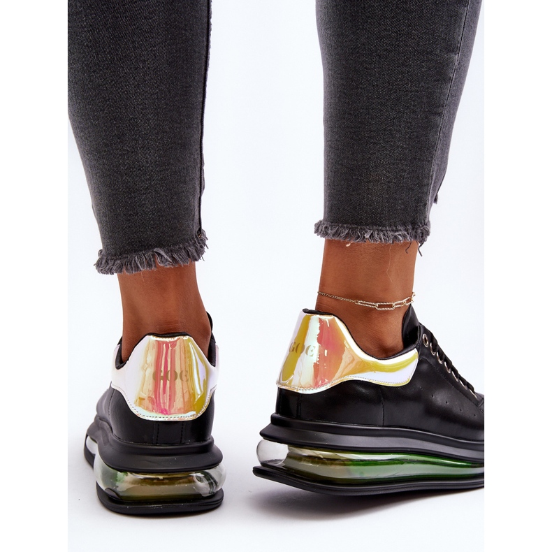 Női bőr tornacipő GOE NN2N4030 Fekete 1