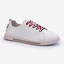 Vinceza Női bőr tornacipő, fehér Litzy 2