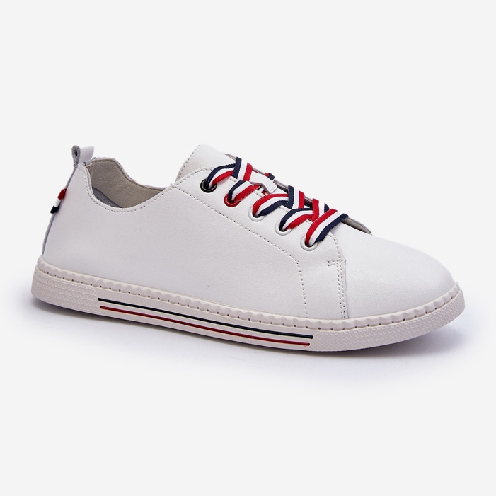 Vinceza Női bőr tornacipő, fehér Litzy 2