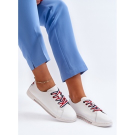 Vinceza Női bőr tornacipő, fehér Litzy 1