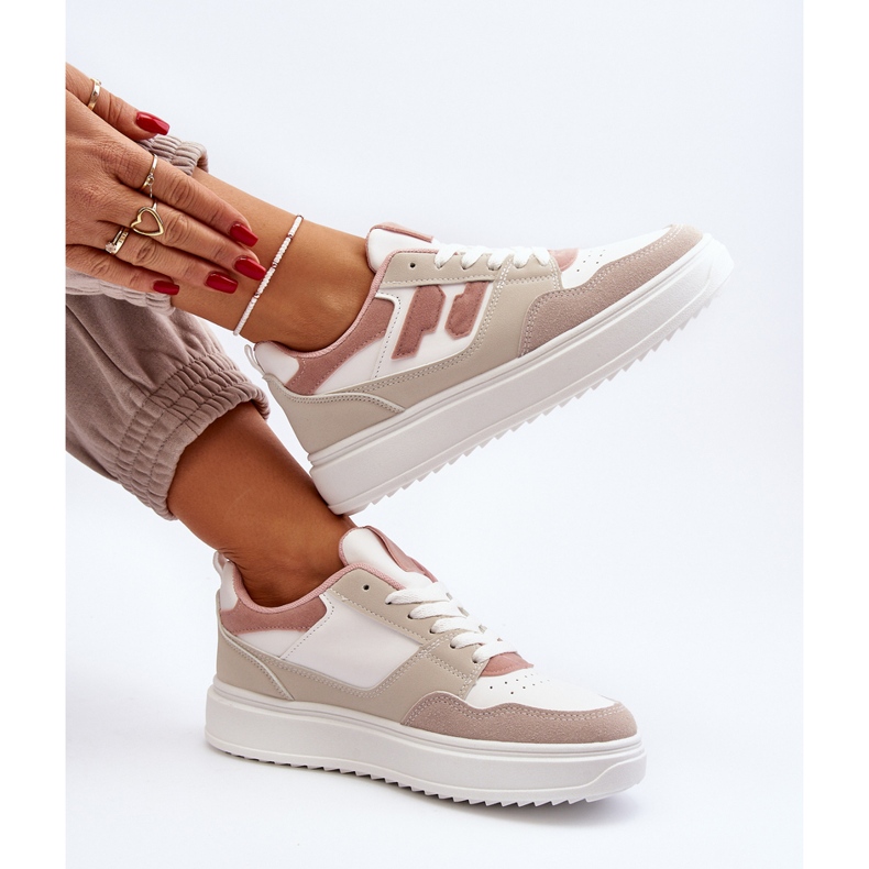 Bézs Regines női alacsony tornacipő 2