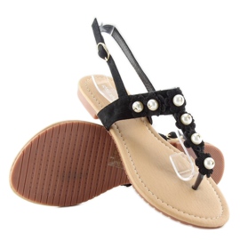 Flip-flop gyöngyökkel D-6541 Fekete 2