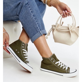 Sötétzöld Eliska magasszárú tornacipő 1