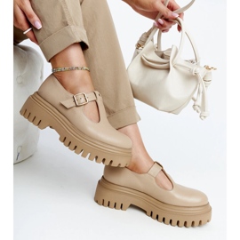 Karino sötétbézs bőrcipő 1