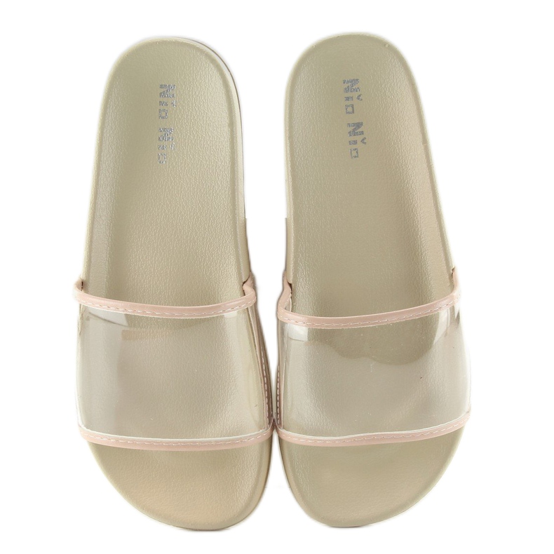 Papucs átlátszó csíkkal ts168-6 Beige bézs 2 Papucs átlátszó csíkkal ts168-6 Beige bézs 2