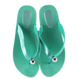 Flip-flop ezüst golyóval 9-56 zöld 2