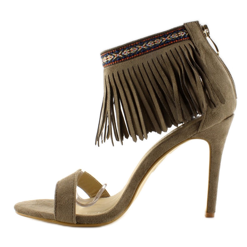 Khaki etnikai rojtos szandál 1