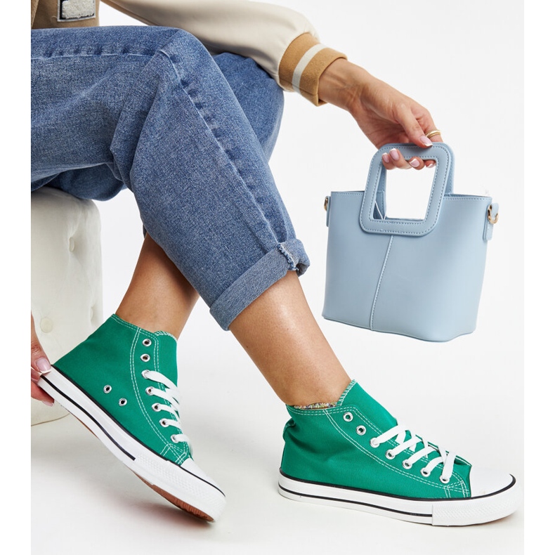 Zöld Eliska magasszárú tornacipő 1